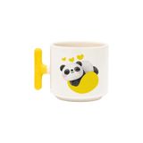 Kalpli Sevimli Panda Baskılı Renkli T Kulplu Hediyelik Latte Fincanı Kupa Bardak, QB1L5953-SR