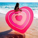 Kalpli Şişme Deniz Yatağı – 155X135 cm Pembe Tonlarında Romantik Havuz ve Plaj Aksesuarı