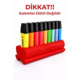 Kalpli Tasarım Kalem Standı | Kalemlik Organizer | Sert Plastik Kalem Tutucu | Renkli Dekoratif