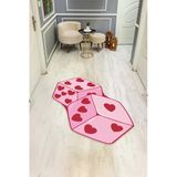 Kalpli Zar Desenli Lazer Kesim Dijital Baskı Kaymaz Taban Halı H0401 Renkli 140 X 200