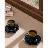 Kalre Polish 6 Kişilik 12 Parça Kahve Fincan Seti - Yeşil - 90 ml