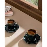 Kalre Polish 6 Kişilik 12 Parça Kahve Fincan Seti - Yeşil - 90 ml