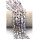 Kalsedon Doğal Taş Dizi 10 X 13 Mm Mercimek Kesim - Dz-1249