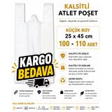Kalsitli Atlet Poşet Küçük Boy 25 X 45 Cm 100 -110 Adet