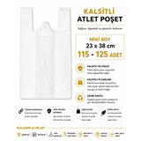 Kalsitli Atlet Poşet Mini Boy 23X38 Cm 115-125 Adet Dayanıklı Market Manav Taşıma Poşeti
