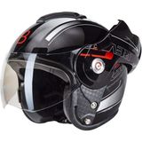 Kaly Beon B 702 Reverse Tam Açılır Kask Siyah Beyaz Kırmızı L - Renkli