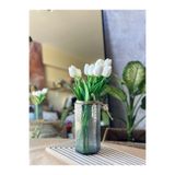 Kalya Concept Dekoratif Vazo Büyük Boy Altıgen Nervürlü Cam 20*9,5 Cm - Nervürlü Cam Origami Stil Pinterest Retro