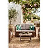 Kalyon Home Pucon Bahçe Balkon Rattan Oturma Grubu 4 Kişilik 2+1+1 Koltuk Takımı - Kahverengi