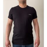 Kamal Siyah Erkek T-Shirt Bisiklet Yaka, Premium Kumaş, Minimalist Stil - XL