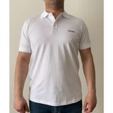 Kamal Siyah Polo Yaka Erkek T-Shirt %100 Pamuk, Minimal Stil, Gömlek Yaka Formu - Beyaz - XL