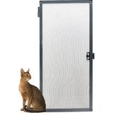Kamataş Menteşeli Pencere Kedi Sinekliği Yırtılmaz Telli (Pet Tül) Sineklik Antrasit, 70x130 İstenilen ölçüde - Antrasit - Gri