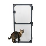 Kamataş Menteşeli Yırtılmaz Kapı Kedi Sinekliği (Pet Tül) Antrasit 90X210 Cm. Özel Ölçü Verebilirsiniz.