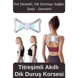 Kamburluk Önleyici Destek Şarjlı Sensörlü Ayarlanabilir Titreşimli Akıllı Dik Duruş Sırt Korsesi