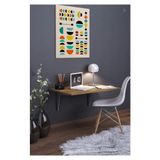 Kamelya Duvara Monte Katlanabilir Yemek Çalışma Balkon Masası Ceviz 90 x 50 cm Makyaj Masası - 90x50