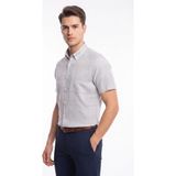 Kamer Erkek Büyük Beden Klasik Tek Cepli Kısa Kol Gömlek BGL-ST05605 - 5XL - Mint Yeşili