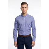 Kamer Erkek Büyük Beden Klasik Tek Cepli Uzun Kol Gömlek 4069 BGL-ST05529 - Mavi - 5XL