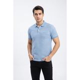 Kamer Erkek Büyük Beden Polo Yaka Pamuklu Cepli Tişört 2621 BGL-ST05608 - Mavi - 3XL