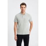 Kamer Erkek Büyük Beden Polo Yaka Pamuklu Cepli Tişört 2621 BGL-ST05608 - Mint Yeşili - 3XL