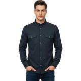 Kamer Erkek Kışlık Slim Fitt Uzun Kol Çift Cep Kapak Gömlek 2414 BGL-ST04797 - Yeşil