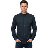 Kamer Erkek Kışlık Slim Fitt Uzun Kol Çift Cep Kapak Gömlek 2414 BGL-ST04797