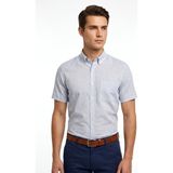 Kamer Erkek Klasik Tek Cepli Pıtırcık Desen Kısa Kol Gömlek BGL-ST05623 - XL - Gri