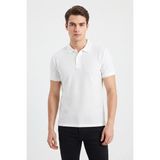Kamer Erkek Polo Yaka Kısa Kollu Tişört Regular Kalıp 2610 BGL-ST05606 - Beyaz - 2XL