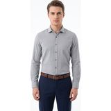 Kamer Erkek Slim Fitt Uzun Kol % 100 Pamuk Gömlek 2429 BGL-ST05603 - Gri