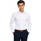 Kamer Erkek Slim Fitt Uzun Kol Terikoton Gömlek 2100 BGL-ST05525 - Beyaz
