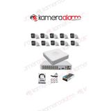 Kamera Alarm Sepeti Haıkon 10 Kameralı Güvenlik Kamera Hazır Set 2tb 7/24 Hdd-2tb Kayıt Kapasiteli Sistem - 001-Renkli