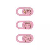 Kamera Kapatıcı 3’Lü Set – Ultra İnce 0.7 Mm Sürgülü Webcam Cover, 3M Yapışkan, Pembe Pig