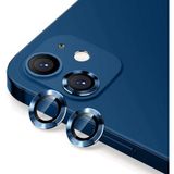 [KAMERA KORUYUCU] For 11/12/12Mini ile uyumlu Kamera Lens Koruyucu Metal Temperli HD Cam Çizilmeye Dayanıklı Kamera Koruyucu (Blue, iPhone 11/12/12Mini)