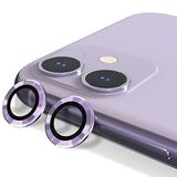 [KAMERA KORUYUCU] For 11/12/12Mini ile uyumlu Kamera Lens Koruyucu Metal Temperli HD Cam Çizilmeye Dayanıklı Kamera Koruyucu (Purple, iPhone 11/12/12Mini)