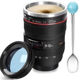 kamera lensi, komik fotoğraf lens, paslanmaz çelik termal kupa, fotoğrafçılar için büyük bir hediye, ev ofisler, arkadaşlar, okul ödüllendiren bir €"Chasing Y" ile Kahve Kupa