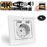 Kamera Online 4K Usbli Duvar Prizi Wif Gizli Video Kamera 7/24 Kesintisiz Canlı Izleme ve Kayıt