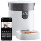 Kameralı Otomatik Mama Kabı, 1080P Full HD Görüntü Kalitesi, Ses Kaydı ve Seslenme Özelliği, 7 Litre Geniş Kapasiteli, Kamera ile Canlı Takip, App Kontrollü Otomatik Kedi Köpek Mama Kabı