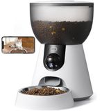 Kameralı Otomatik Mama Kabı, 2K HD Görüntü Kalitesi, 4 Litre Geniş Hazneli, 5G/2.4G WiFi Bağlantı, Gece Görüşü Destekli, Ses Kaydı ve Seslenme Özelliği, App Kontrollü Otomatik Kedi Köpek Mama Kabı