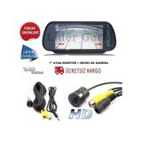 Kameralı Park Sensörü 7'' Ayna Hd Ekran+Hd Kamera