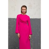 KAMEYA DRAPELİ MİDİ ELBİSE 26W40829