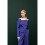 KAMEYA KARE YAKA DÜĞMELİ BLUZ 26W10846