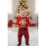 Kamikam Kız ve Erkek Bebek Noel Takım Noel Baba Noel Anne Kostümü Noel Kıyafeti Yılbaşı Yeni Yıl - 62 cm - Kırmızı