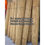 Kamış Çit Kamış Hasır Kamış Bambu 1*5 Metre Gölgelik Doğal Kamış Hasır Çit- Gölgelik- Rüzgar Perdes - 1 x 5 m