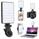 KAMISAFE Selfie Işığı - Ön ve Arka Klipsli Telefon Işığı, 3 Işık Modlu 72 LED Taşınabilir Işık, Telefon iPhone iPad Dizüstü Kamera Makyaj Selfie Canlı Vlog Tiktok için Şarj Edilebilir Video Işığı