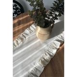 KAMİZ Fırfırlı Keten Runner 40x110