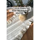 KAMİZ Fırfırlı Keten Runner 40x150 Daha Uzun, Daha Şık!