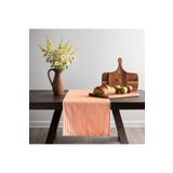 KAMİZ Kırmızı Çizgili Keten Runner 40 x 150