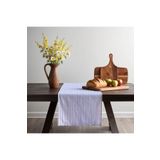 KAMİZ Lacivert Çizgili Keten Runner 40x150 Cm
