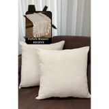 KAMİZ Pamuklu Boho Desen Fırfırlı Keten Runner & 2'li Kırlent Kılıfı Set Hediye