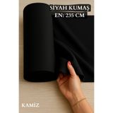 KAMİZ Siyah Amerikan Bezi-nevresimlik- Çarşaflık- Astarlık-pano Kumaşı-fon Perde Ranforce Kumaş En:240 Cm