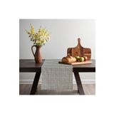 KAMİZ Siyah Pötikareli Keten Runner 40 x 150 Cm