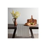 KAMİZ Sütlü Kahve Çizgili Keten Runner 40x150 Cm